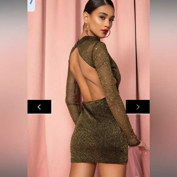 X DRAYA MICHELE ADRIANA OPEN BACK DRESS IN BLACK - Picture 2 of 3